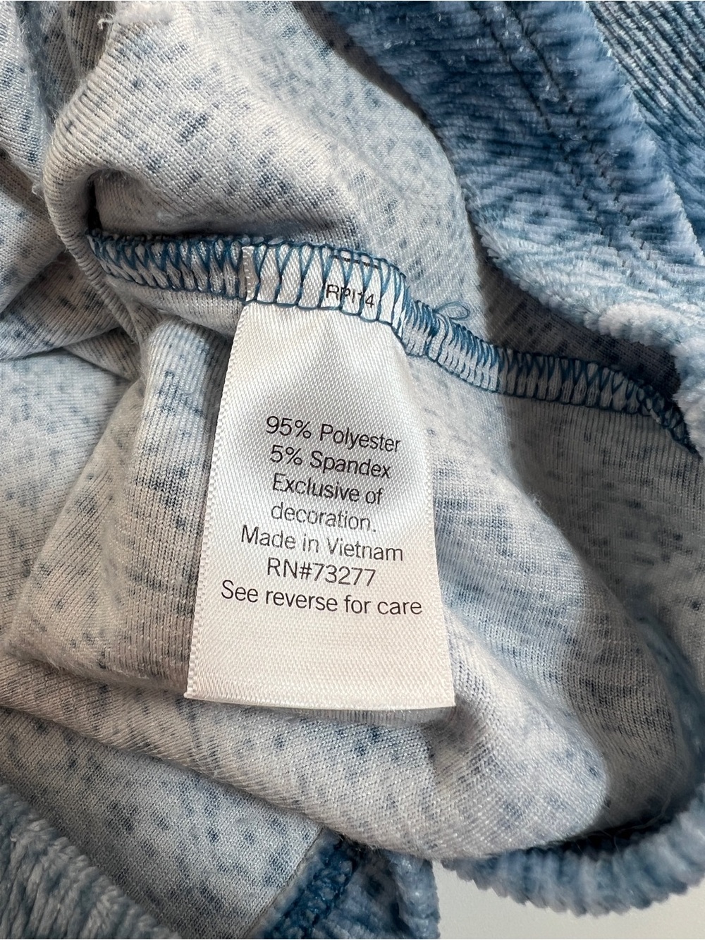Ruched Blue Crop Top Long Sleeve Button Front Y2K Coquette Soft Stretch L - Picture 5 of 10